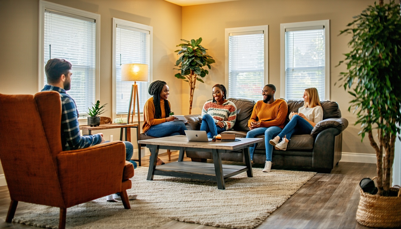 transitional housing program with therapy support